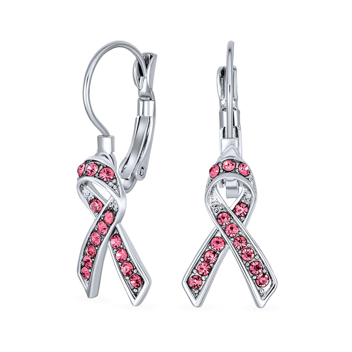 Серьги-ленты Crystal Pink для поддержки осведомленности о раке груди для женщин с рычажным механизмом, посеребренный сплав
Серьги-ленты Crystal Pink для поддержки осведомленности о раке груди для женщин с рычажным механизмом, посеребренный сплав