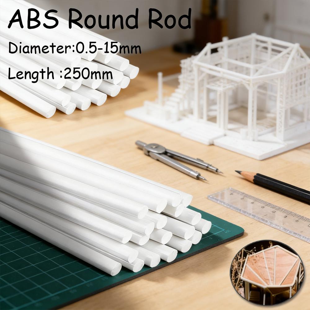 1-50Pcs White ABS Plastic Round Rods , 0.5-15mm Dia x 250mm Length for Prototyping, Engineering Models & Crafts 0.5x250mm 50pcs
1-50Pcs White ABS Plastic Round Rods , 0.5-15mm Dia x 250mm Length for Prototyping, Engineering Models & Crafts 0.5x250mm 50pcs