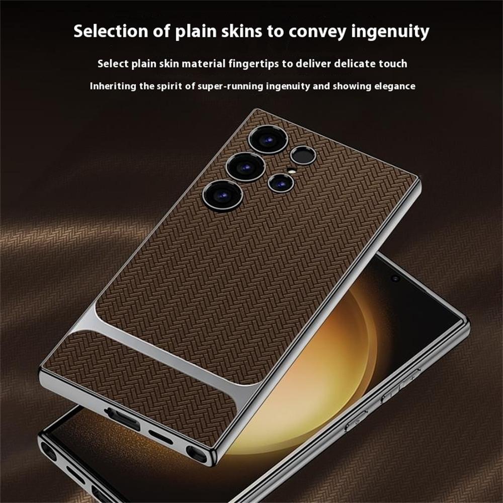 For Samsung Galaxy S23 Ultra Case Woven Pattern Electroplating TPU+PC+PU Phone Back Cover Green
For Samsung Galaxy S23 Ultra Case Woven Pattern Electroplating TPU+PC+PU Phone Back Cover Green