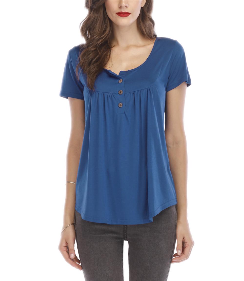 New 2026 Women s Summer Casual Short Sleeve T-shirts Solid Oversized Soft Button Design Women T Shirt Plus Size Women Loose Tops 5XL світло-синій колір
New 2026 Women s Summer Casual Short Sleeve T-shirts Solid Oversized Soft Button Design Women T Shirt Plus Size Women Loose Tops 5XL світло-синій колір