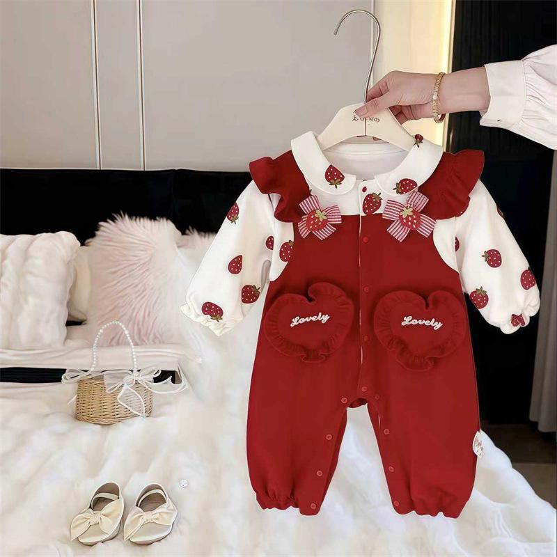 Autumn Infant Strawberry Romper - Korean Style Casual Jumpsuit Q51 90 cm
Autumn Infant Strawberry Romper - Korean Style Casual Jumpsuit Q51 90 cm