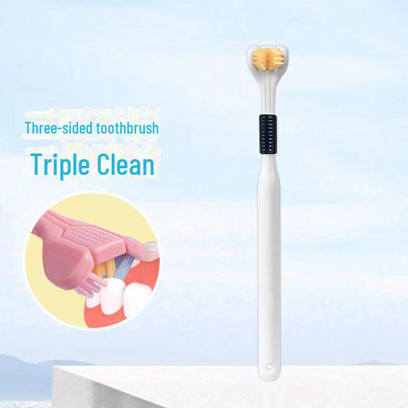 Тристороння зубна щітка для дорослих із м’якою щетиною та широкою спіральною головкою – портативний дизайн для подорожей у трьох кольорах білий
Тристороння зубна щітка для дорослих із м’якою щетиною та широкою спіральною головкою – портативний дизайн для подорожей у трьох кольорах білий