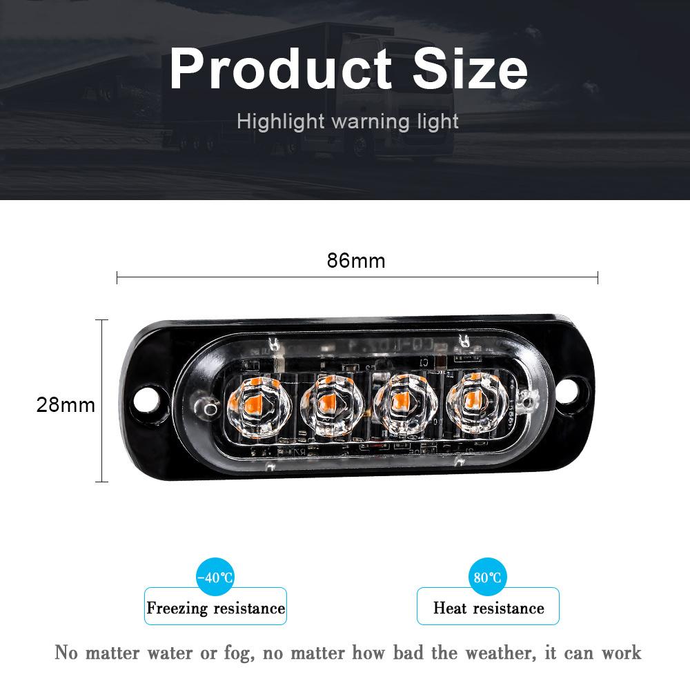 For Car Truck Emergency Flashing Grille 4 LED Warning Police Work Light Bar Strobe Led Lamp 12V 24V
For Car Truck Emergency Flashing Grille 4 LED Warning Police Work Light Bar Strobe Led Lamp 12V 24V