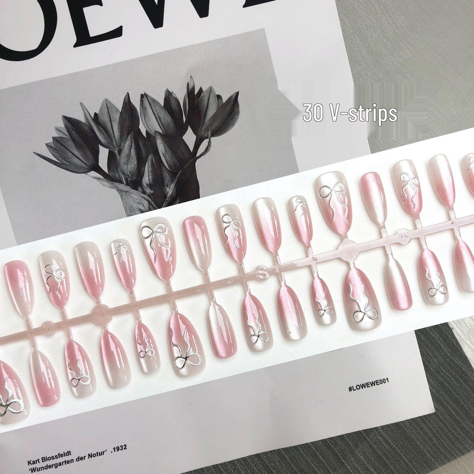 Розовые румяна феи Кристальный бант Кошачий глаз Накладные ногти - 30 штук
Розовые румяна феи Кристальный бант Кошачий глаз Накладные ногти - 30 штук