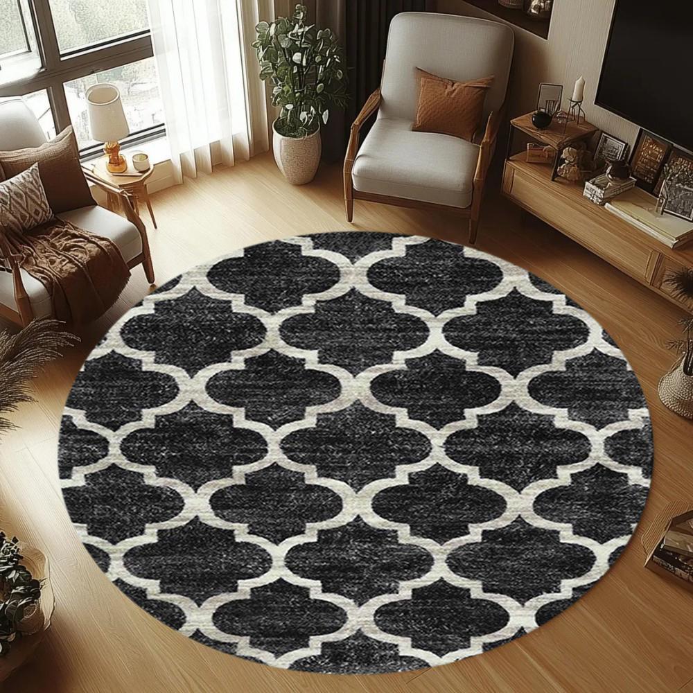 Modern Moroccan Round Rug Geometric Pattern Carpet Soft Non-Slip Circle Floor Decor Mat for Living Room Bedroom Kitchen 100cm
Modern Moroccan Round Rug Geometric Pattern Carpet Soft Non-Slip Circle Floor Decor Mat for Living Room Bedroom Kitchen 100cm