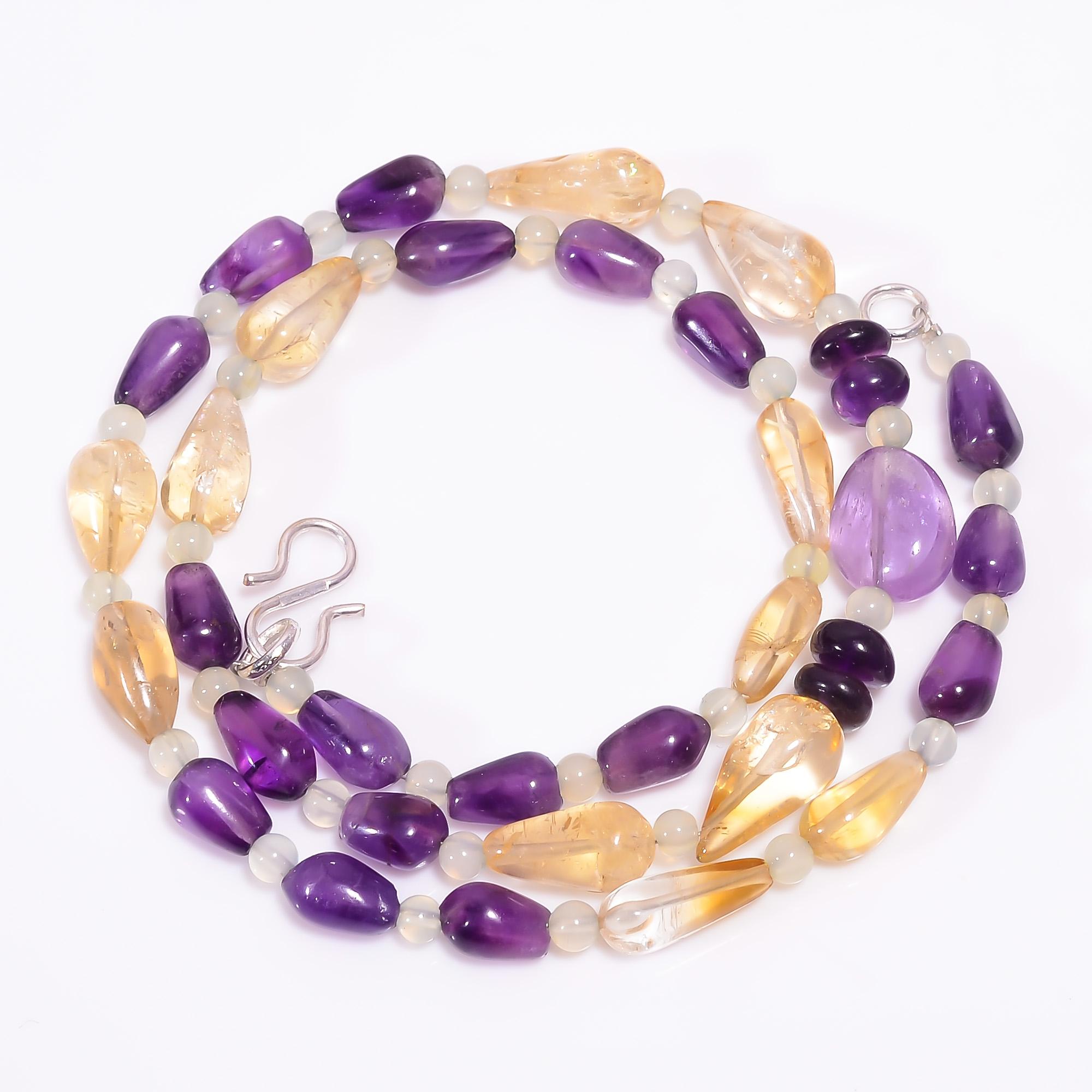 Natural Amethyst Citrine Gemstone Beads Necklace 3-14 mm 18 UB-8004 UB-8004
Natural Amethyst Citrine Gemstone Beads Necklace 3-14 mm 18 UB-8004 UB-8004