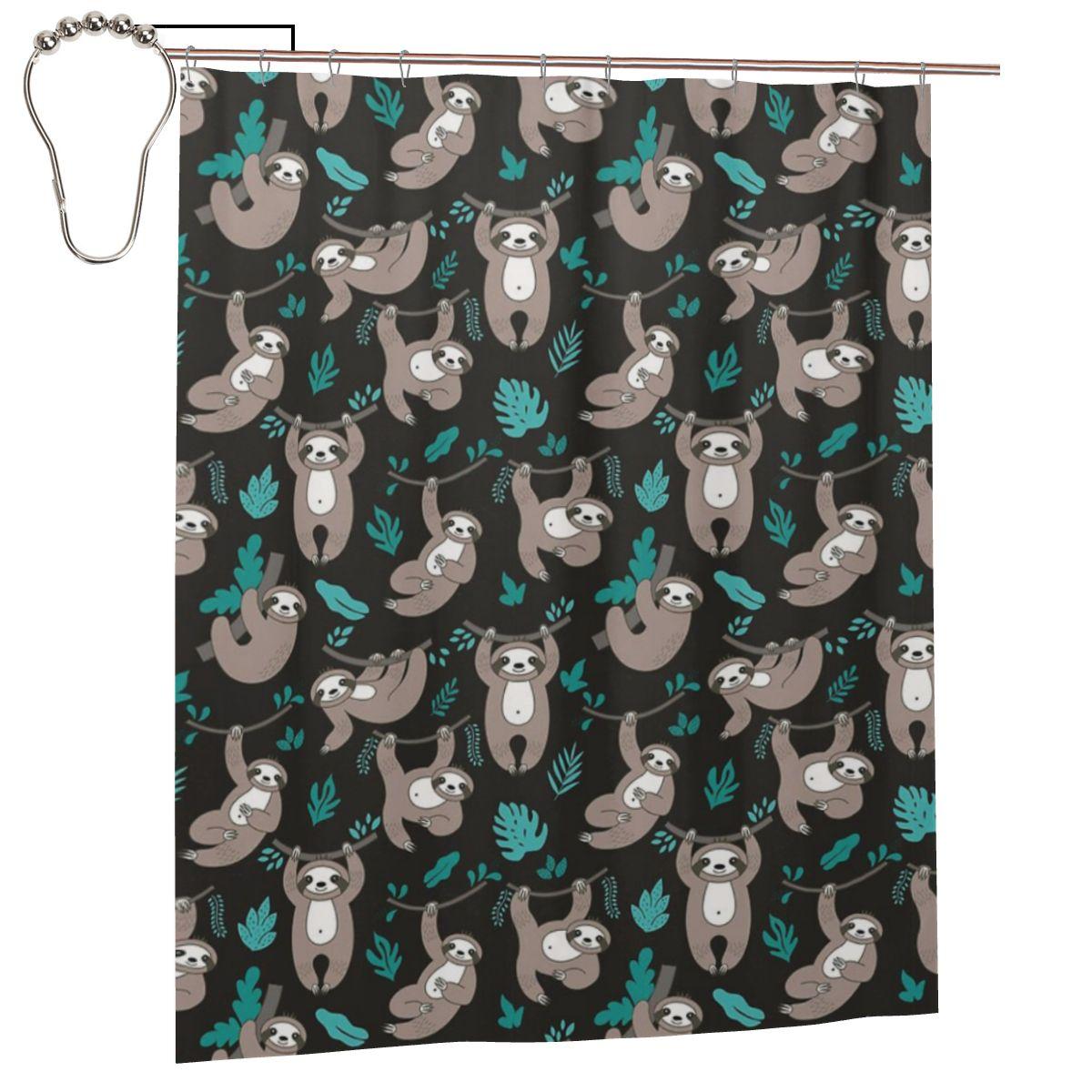 Super Cute Sloth Shower Curtain Bathroom Polyester Waterproof Bath Curtains With Hooks W60H190(CM)-1 Pcs
Super Cute Sloth Shower Curtain Bathroom Polyester Waterproof Bath Curtains With Hooks W60H190(CM)-1 Pcs