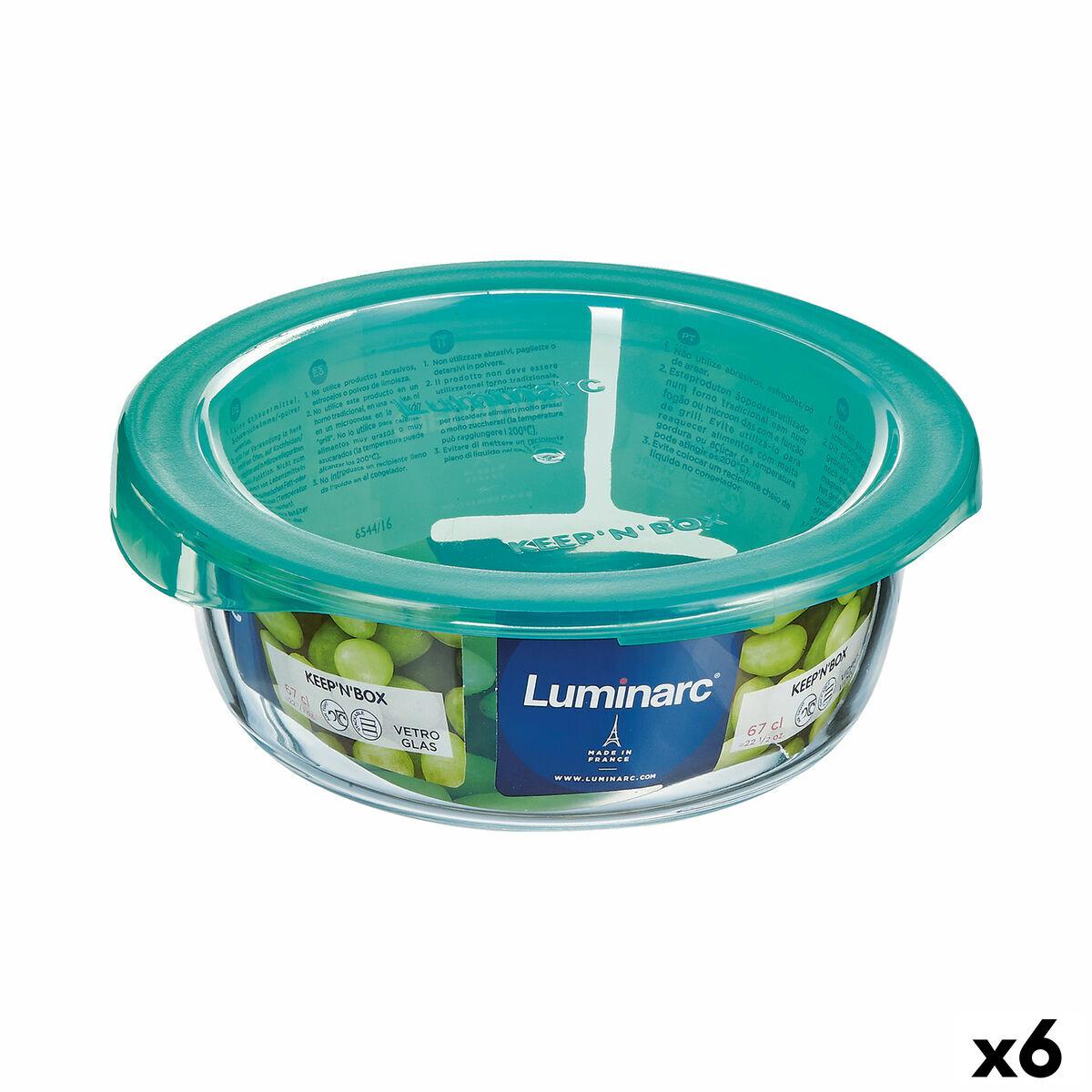 Корзина для обеда круглая с крышкой Luminarc Keep n Lagon 13,5 x 6 см Бирюзовый 680 мл стекло (6 единиц)
Корзина для обеда круглая с крышкой Luminarc Keep n Lagon 13,5 x 6 см Бирюзовый 680 мл стекло (6 единиц)