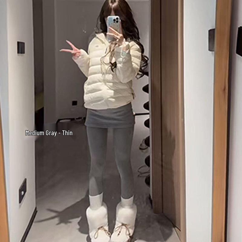 Fleece-Lined Women s Two-Piece Look Leggings, Cotton-Feel Skirt Pants, Hip-Hugging and Slimming, Perfect for Early Spring. Extra Large
Fleece-Lined Women s Two-Piece Look Leggings, Cotton-Feel Skirt Pants, Hip-Hugging and Slimming, Perfect for Early Spring. Extra Large