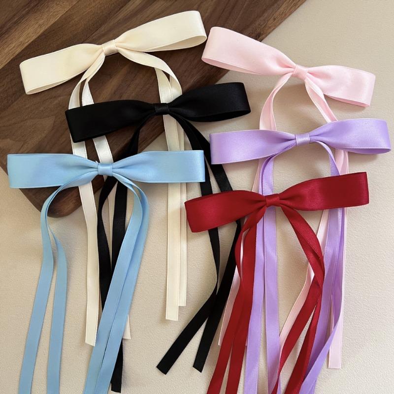 Solid Color Satin bow hair clip for woman elegant temperament long ribbon hairpin fashion girl hair pin hair accessories
Solid Color Satin bow hair clip for woman elegant temperament long ribbon hairpin fashion girl hair pin hair accessories