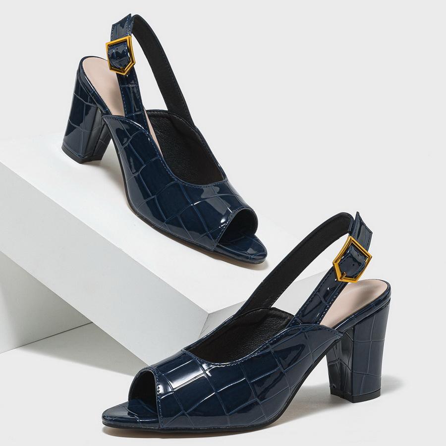 Women Stone-patterned PU High Thick Heel Sandals Office Banquet Buckle Strap Single Shoes Nightclub Party Wedding Heeled Sandals 43 темно-синього кольору
Women Stone-patterned PU High Thick Heel Sandals Office Banquet Buckle Strap Single Shoes Nightclub Party Wedding Heeled Sandals 43 темно-синього кольору