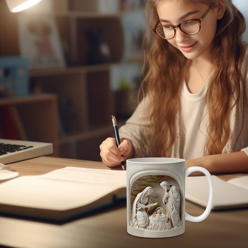 Nativity Coffee Mug 350ml Manger Scene Festival Mug Aesthetic Drinking Cups Easy-to-Hold Handle Mugs For Home Kitchen Coffee Bar spain
Nativity Coffee Mug 350ml Manger Scene Festival Mug Aesthetic Drinking Cups Easy-to-Hold Handle Mugs For Home Kitchen Coffee Bar spain