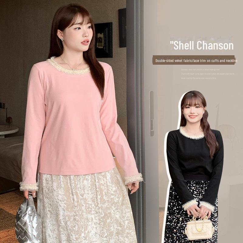Lace Collar Velvet Bottoming Shirt - Plus Size, Spring Collection 2XL (Recommended for 140-160 lbs) розовый
Lace Collar Velvet Bottoming Shirt - Plus Size, Spring Collection 2XL (Recommended for 140-160 lbs) розовый
