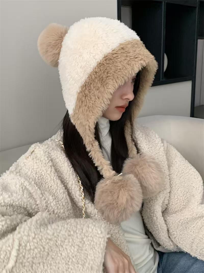 Women s Large Head Warm Knit Hat with Pom-Pom, Fleece Lining, Thick Color Block, Windproof, Ear Protection, Versatile for Autumn and Winter One Size
Women s Large Head Warm Knit Hat with Pom-Pom, Fleece Lining, Thick Color Block, Windproof, Ear Protection, Versatile for Autumn and Winter One Size