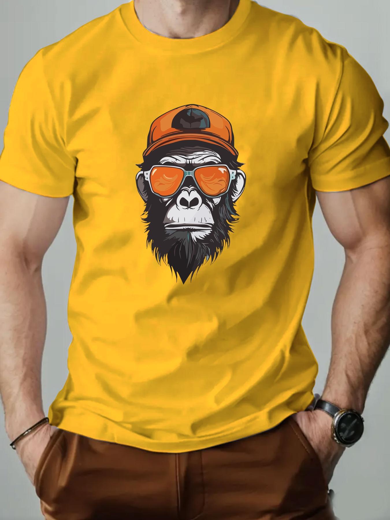 Men s Casual 100% Pure Cotton Summer Fashion Monkey Print Round Neck Short Sleeved Daily Outdoor Breathable T-shirt 4XL
Men s Casual 100% Pure Cotton Summer Fashion Monkey Print Round Neck Short Sleeved Daily Outdoor Breathable T-shirt 4XL