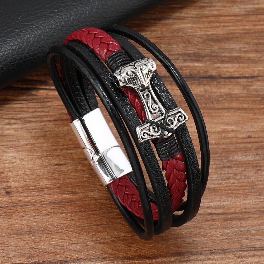Trendy New In Stainless Steel Leather Bracelets For Men Fashion Multi-Layer Vintage Viking Braided Leather Men’s Bracelets Gifts
Trendy New In Stainless Steel Leather Bracelets For Men Fashion Multi-Layer Vintage Viking Braided Leather Men’s Bracelets Gifts