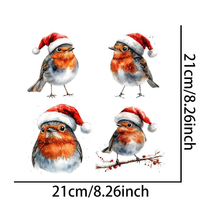 4pcs/1sheet Christmas Birds Window Glass Stickers Self-adhesive Wall Vinyl Decals Decorative Festive Home Decoration Waterproof
4pcs/1sheet Christmas Birds Window Glass Stickers Self-adhesive Wall Vinyl Decals Decorative Festive Home Decoration Waterproof