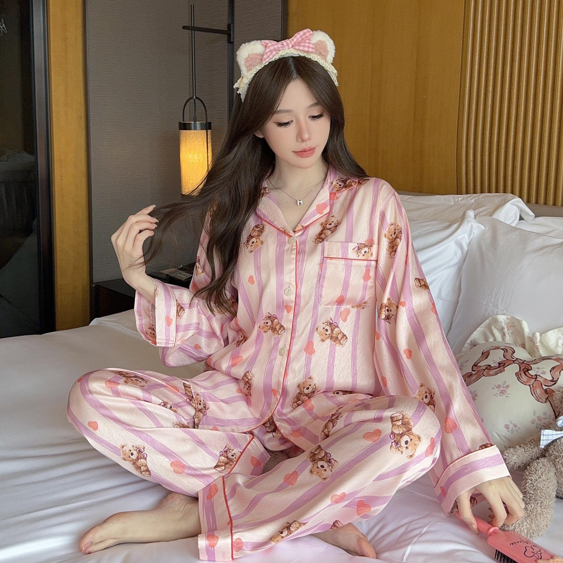 Пижама женская высокого класса Ins Style Lapel Весна и лето Домашний комплект с длинными рукавами XXL
Пижама женская высокого класса Ins Style Lapel Весна и лето Домашний комплект с длинными рукавами XXL