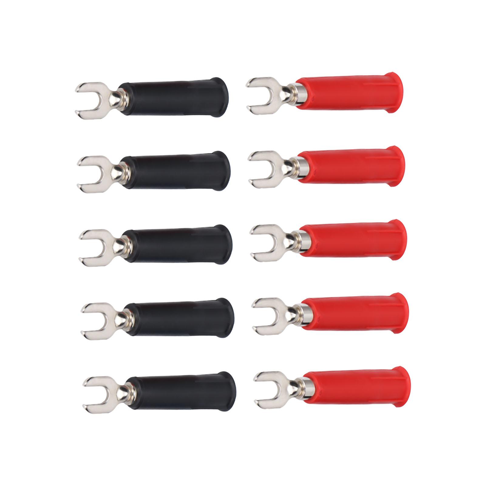 10Pcs 4mm U Y Type Electrical Crimp Terminals Insulated Fork Spade Wire Connectors for Banana Plug Multimeter
10Pcs 4mm U Y Type Electrical Crimp Terminals Insulated Fork Spade Wire Connectors for Banana Plug Multimeter