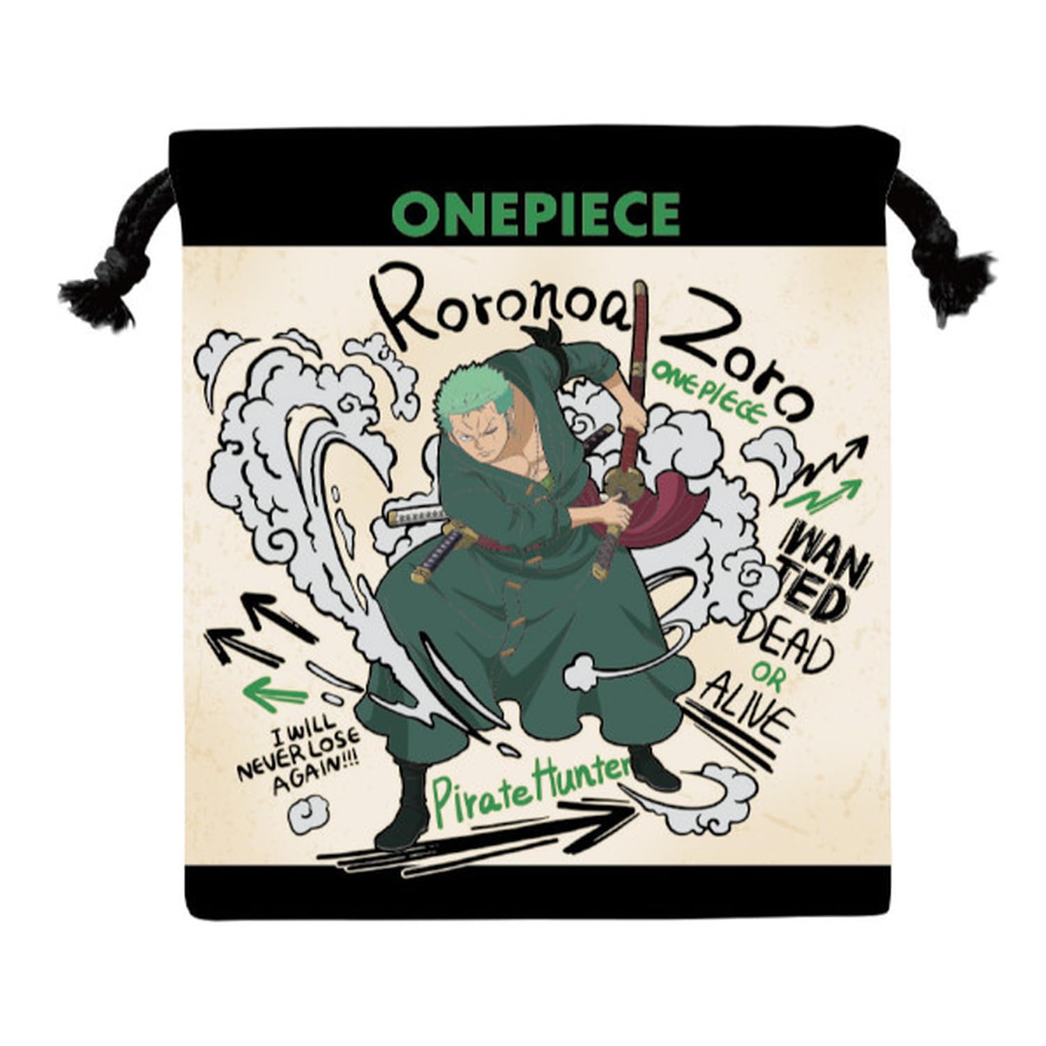 K Company One Piece Drawstring x W18 x Bag, Zoro, OP-KC2-ZO, H20.5 D0.2cm
K Company One Piece Drawstring x W18 x Bag, Zoro, OP-KC2-ZO, H20.5 D0.2cm