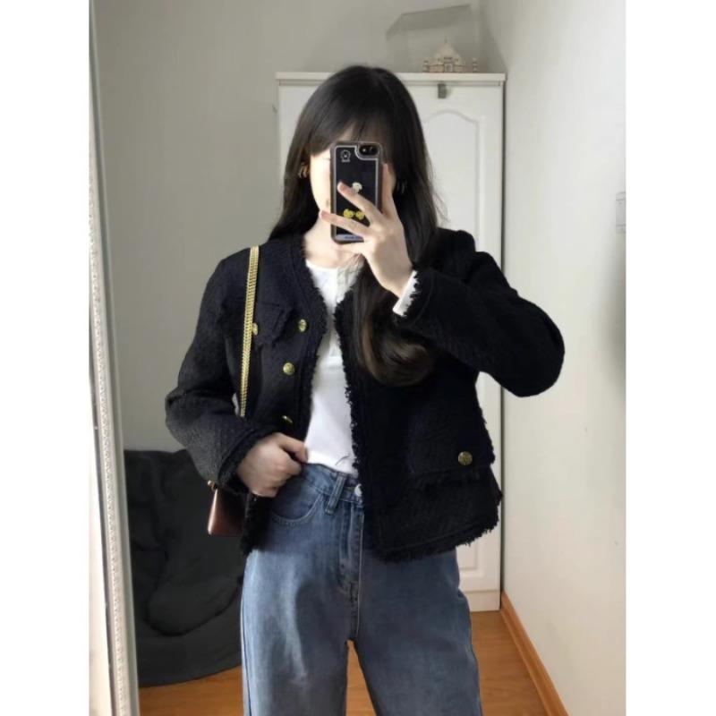 Черная маленькая ароматная куртка для женщин на раннюю весну и осень, новый корейский стиль, высококачественный дизайн, короткий кардиган, топ, модный M
Черная маленькая ароматная куртка для женщин на раннюю весну и осень, новый корейский стиль, высококачественный дизайн, короткий кардиган, топ, модный M