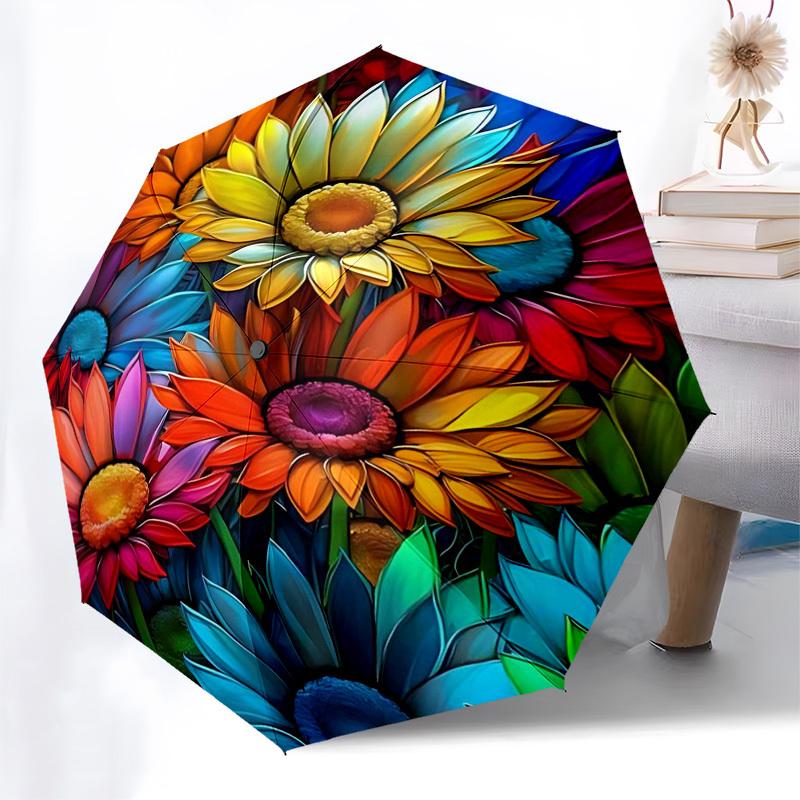 1pc Stained Glass Bird Design Automatic Folding Umbrella, Portable 3-Fold Design with Iron Frame, Perfect for Outdoor Use, Festive Gifts, Travel, Dail
1pc Stained Glass Bird Design Automatic Folding Umbrella, Portable 3-Fold Design with Iron Frame, Perfect for Outdoor Use, Festive Gifts, Travel, Dail