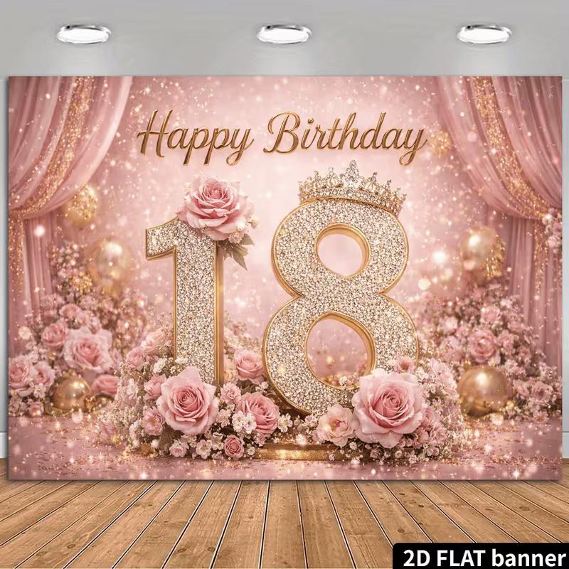 2D 18th Birthday Purple Gold Glitter Wall Hanging Background Banner 47.2x31.5inch/120*80cm
2D 18th Birthday Purple Gold Glitter Wall Hanging Background Banner 47.2x31.5inch/120*80cm