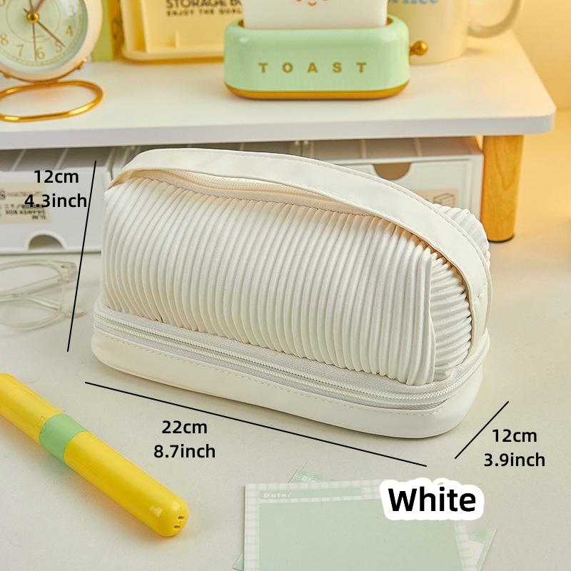 Fresh Style Avocado/Cream Large Capacity Double Layer Handheld Pencil Bag Portable Stationery Storage Bag School Office A7488 білий
Fresh Style Avocado/Cream Large Capacity Double Layer Handheld Pencil Bag Portable Stationery Storage Bag School Office A7488 білий