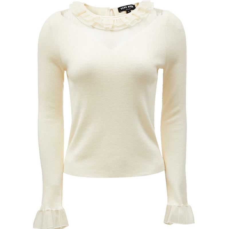 VEROMODA Women s Ruffle Trim Mesh Splice Knit Pullover L
VEROMODA Women s Ruffle Trim Mesh Splice Knit Pullover L