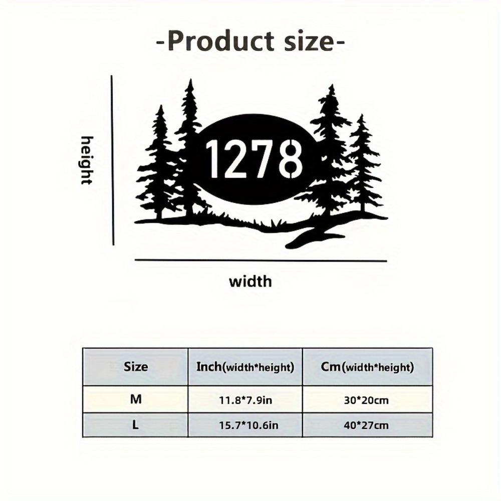 Personalized Metal Address Sign Forest Design Wall Mount Durable Home Business 30cm
Personalized Metal Address Sign Forest Design Wall Mount Durable Home Business 30cm