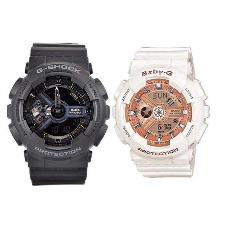 Casio Couple Sports Watch Series GA & BA Black Warrior & Ice Cream Pink Quartz Movement Unisex Watches GA-110-1B+BA-110-7A1 Black Dial+White Dial (Couple Watch)
Casio Couple Sports Watch Series GA & BA Black Warrior & Ice Cream Pink Quartz Movement Unisex Watches GA-110-1B+BA-110-7A1 Black Dial+White Dial (Couple Watch)