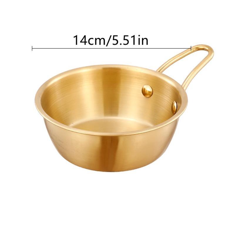 Миска из нержавеющей стали с ручкой Маленькая миска Круглая миска для приправ для барбекю 14cm золотой
Миска из нержавеющей стали с ручкой Маленькая миска Круглая миска для приправ для барбекю 14cm золотой