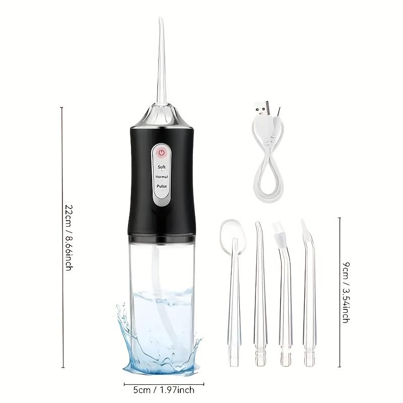 Cordless Water Flosser 3 Modes Portable Oral Irrigator with 4 Nozzles Rechargeable Teeth Cleaner for Braces Gums Home Travel Use чорний
Cordless Water Flosser 3 Modes Portable Oral Irrigator with 4 Nozzles Rechargeable Teeth Cleaner for Braces Gums Home Travel Use чорний
