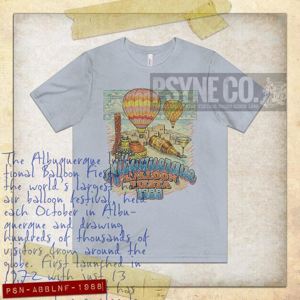 Albuquerque Balloon Fiesta 1988 Vintage Men s T shirt 4XL
Albuquerque Balloon Fiesta 1988 Vintage Men s T shirt 4XL