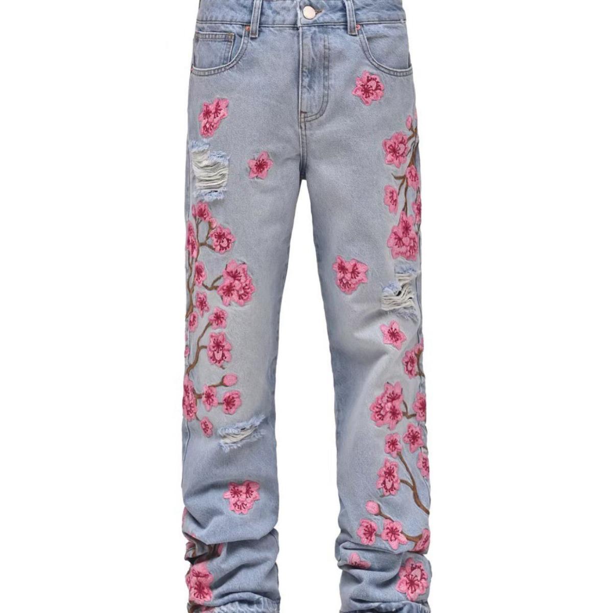 GLYDE Streetwear Gothic Cherry Blossom Embroidered Jeans Y2K Clothing Men Women Hip Hop Vintage Baggy Jeans Low Rise Wide Leg Trousers XXL
GLYDE Streetwear Gothic Cherry Blossom Embroidered Jeans Y2K Clothing Men Women Hip Hop Vintage Baggy Jeans Low Rise Wide Leg Trousers XXL