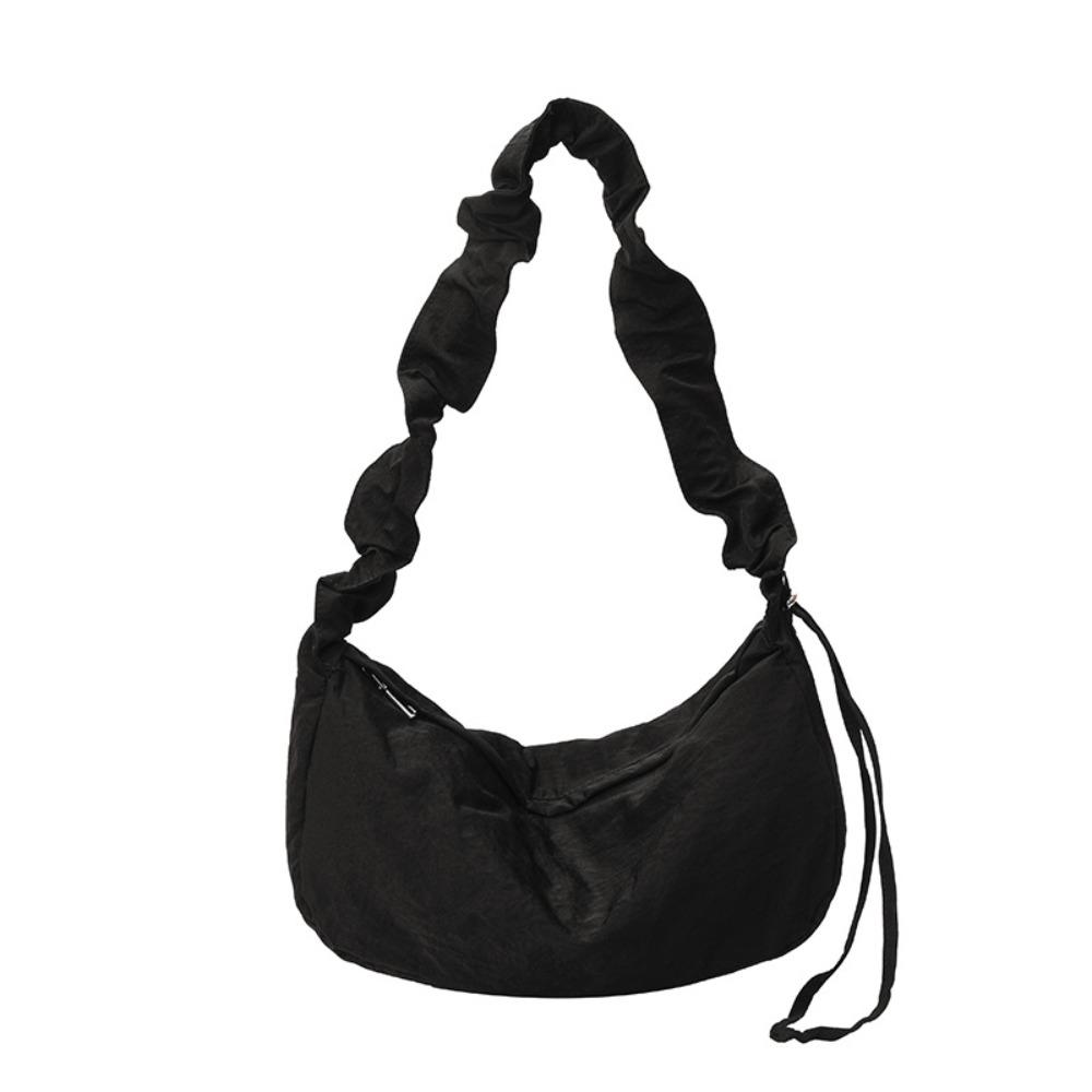 Korean Style Nylon Crossbody Bag Lightweight Large Capacity Pleated Shoulder Bag Solid Color Handbag Canvas Dumpling Bag Daily чёрный
Korean Style Nylon Crossbody Bag Lightweight Large Capacity Pleated Shoulder Bag Solid Color Handbag Canvas Dumpling Bag Daily чёрный