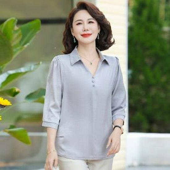 2026 Summer Stylish Seven-Sleeve Lapel Shirt for Middle-Aged & Elderly Women - Plus Size Options 2XL серый
2026 Summer Stylish Seven-Sleeve Lapel Shirt for Middle-Aged & Elderly Women - Plus Size Options 2XL серый