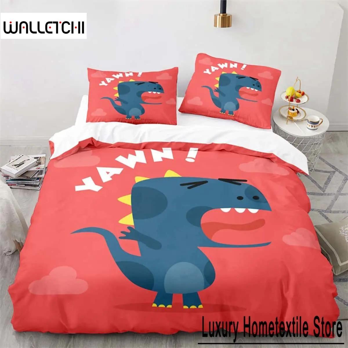 Cartoon Dinosaur Duvet Cover Cute Animal Bedding Set Twin For Kids Boys Girls Decor Microfiber Comforter Cover With Pillowcases 70x133cm 2pcs
Cartoon Dinosaur Duvet Cover Cute Animal Bedding Set Twin For Kids Boys Girls Decor Microfiber Comforter Cover With Pillowcases 70x133cm 2pcs