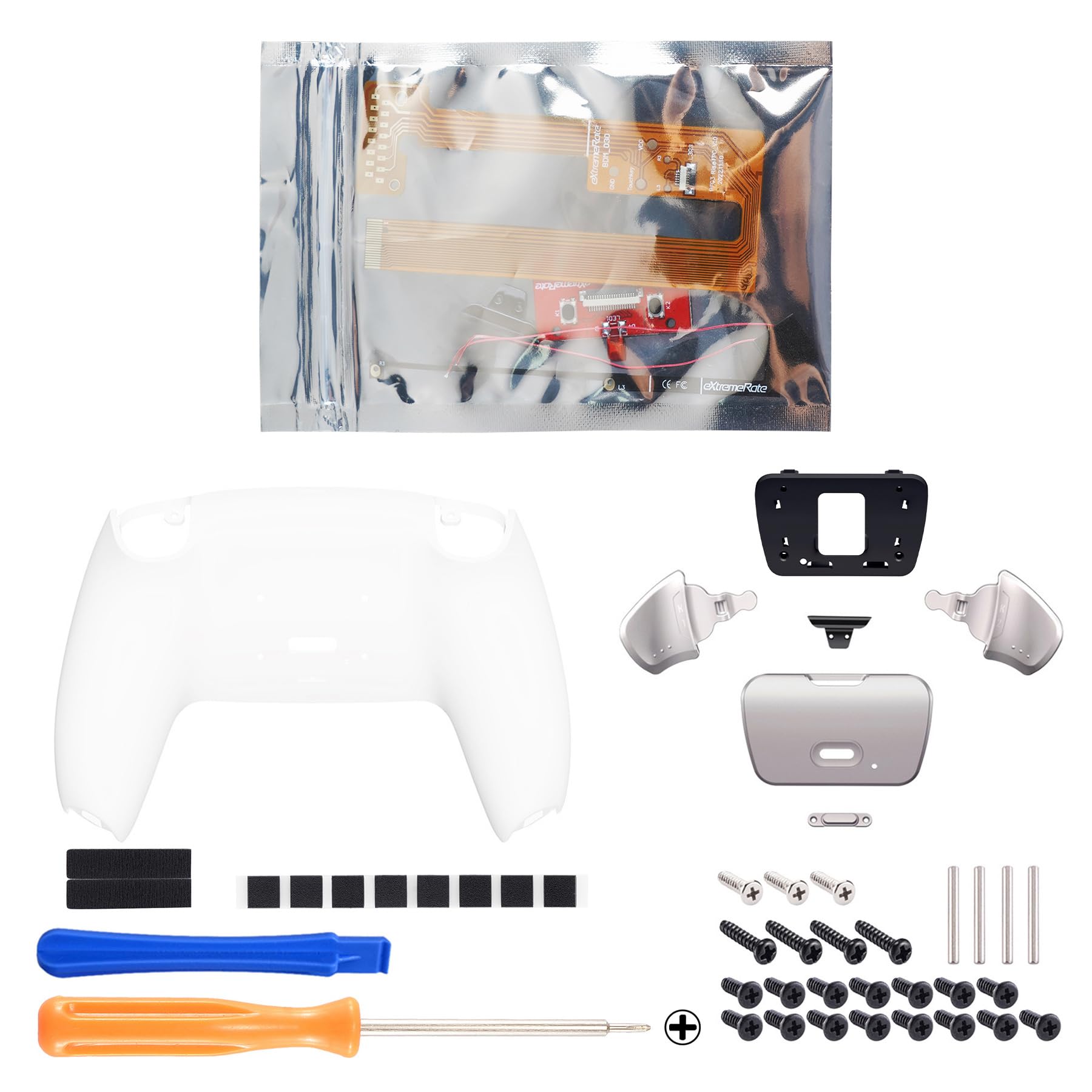 eXtremeRate Програмування задніх пелюсток для Сумісний з контролером PS5 Версія з металевим покриттям чистого кольору Rise Remap Сумісний з контролером PS5 з оновленням білий
eXtremeRate Програмування задніх пелюсток для Сумісний з контролером PS5 Версія з металевим покриттям чистого кольору Rise Remap Сумісний з контролером PS5 з оновленням білий