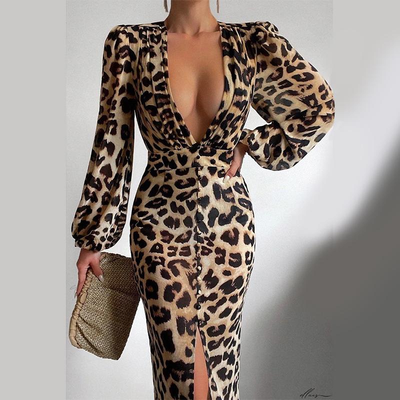 VONDA Женские винтажные платья с глубоким V-образным вырезом и длинным рукавом с леопардовым принтом S коричневый
VONDA Женские винтажные платья с глубоким V-образным вырезом и длинным рукавом с леопардовым принтом S коричневый