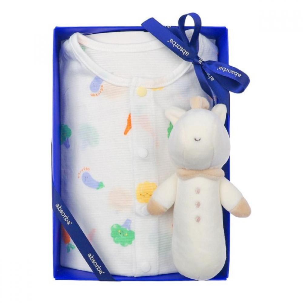 Absorba 7 Part Inner Suit + Horse Doll Rattle Set White Ivory a1b10390Set white ivory/80(6-12M)
Absorba 7 Part Inner Suit + Horse Doll Rattle Set White Ivory a1b10390Set white ivory/80(6-12M)