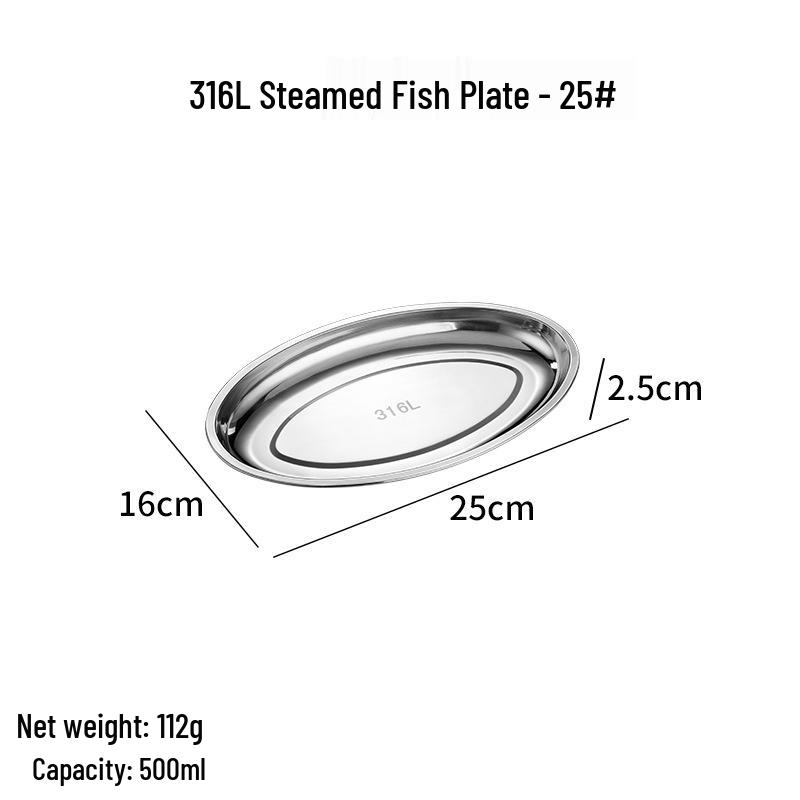 Hongjunda 316L Stainless Steel Oval Dinner Plate for Steamed Fish and Barbecue Free Shipping
Hongjunda 316L Stainless Steel Oval Dinner Plate for Steamed Fish and Barbecue Free Shipping