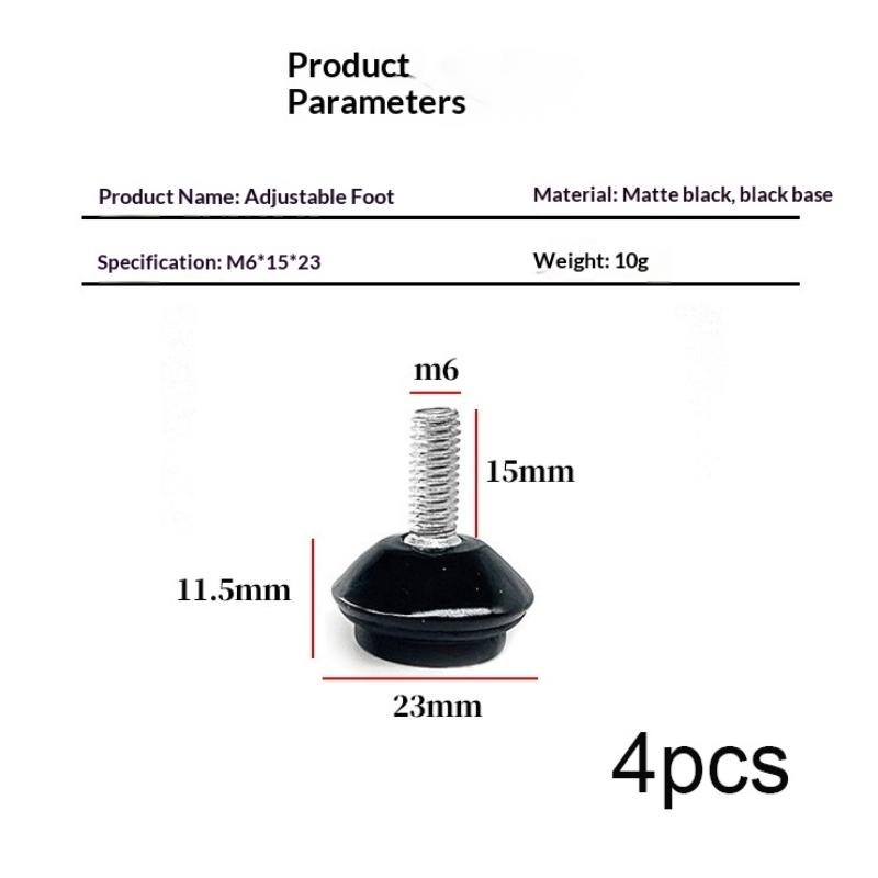 4Pcs Adjustable Metal Furniture Levelers Feet Leg M6*15*23MM Thread Screws For Cabinet Table Chair Machine Base
4Pcs Adjustable Metal Furniture Levelers Feet Leg M6*15*23MM Thread Screws For Cabinet Table Chair Machine Base