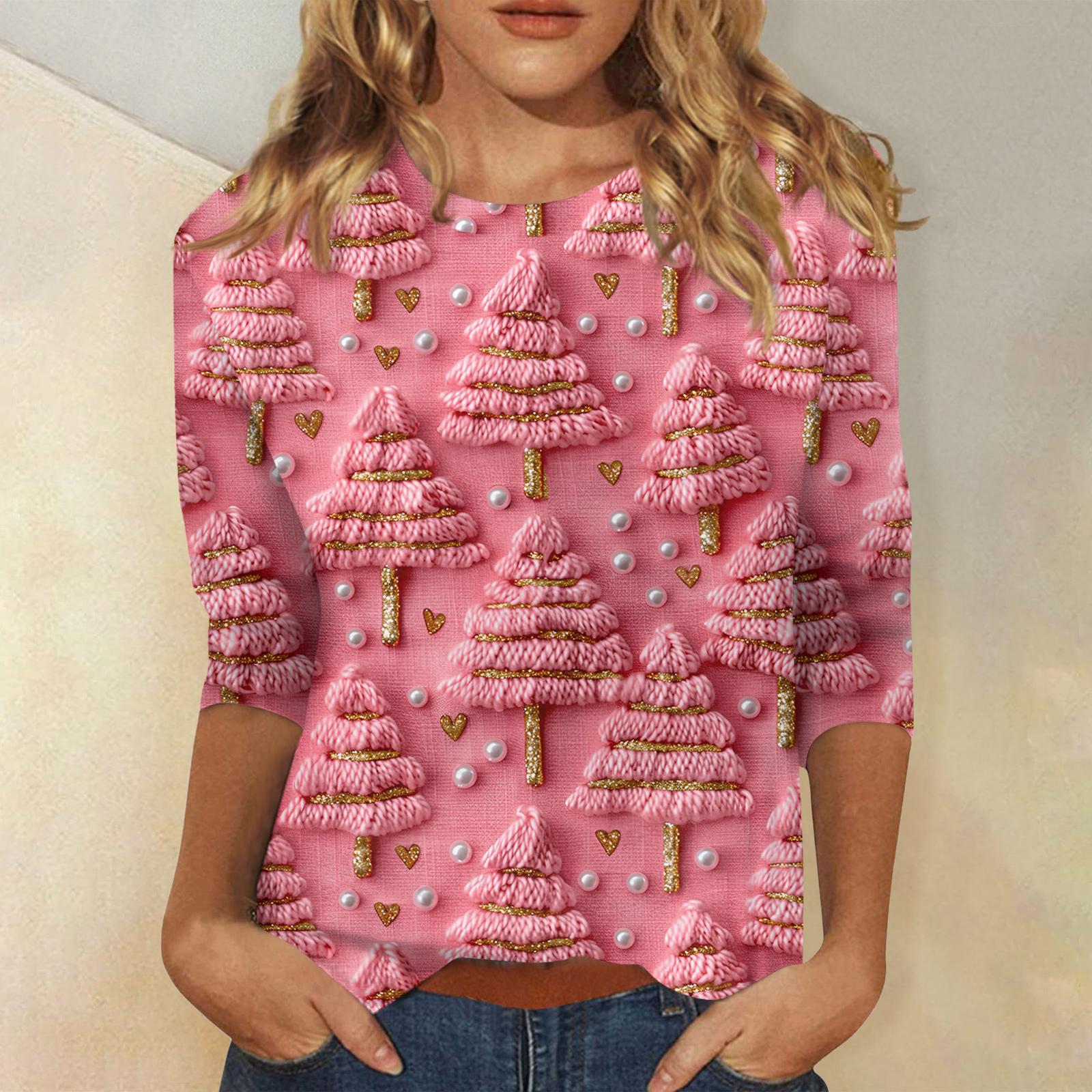 Женская модная повседневная футболка с рукавом три четверти и рождественским принтом, с круглым вырезом XL арбуз красный
Женская модная повседневная футболка с рукавом три четверти и рождественским принтом, с круглым вырезом XL арбуз красный