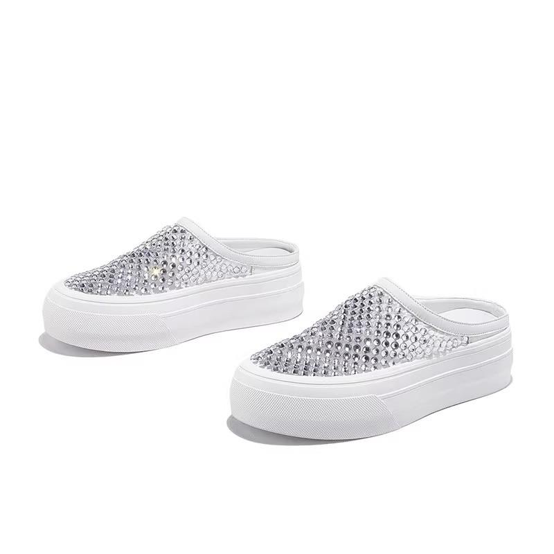 Rhinestone Woven Baotou Half Slippers Women s Outside Wear Summer New Round Toe Platform Sandals and Slippers 35
Rhinestone Woven Baotou Half Slippers Women s Outside Wear Summer New Round Toe Platform Sandals and Slippers 35