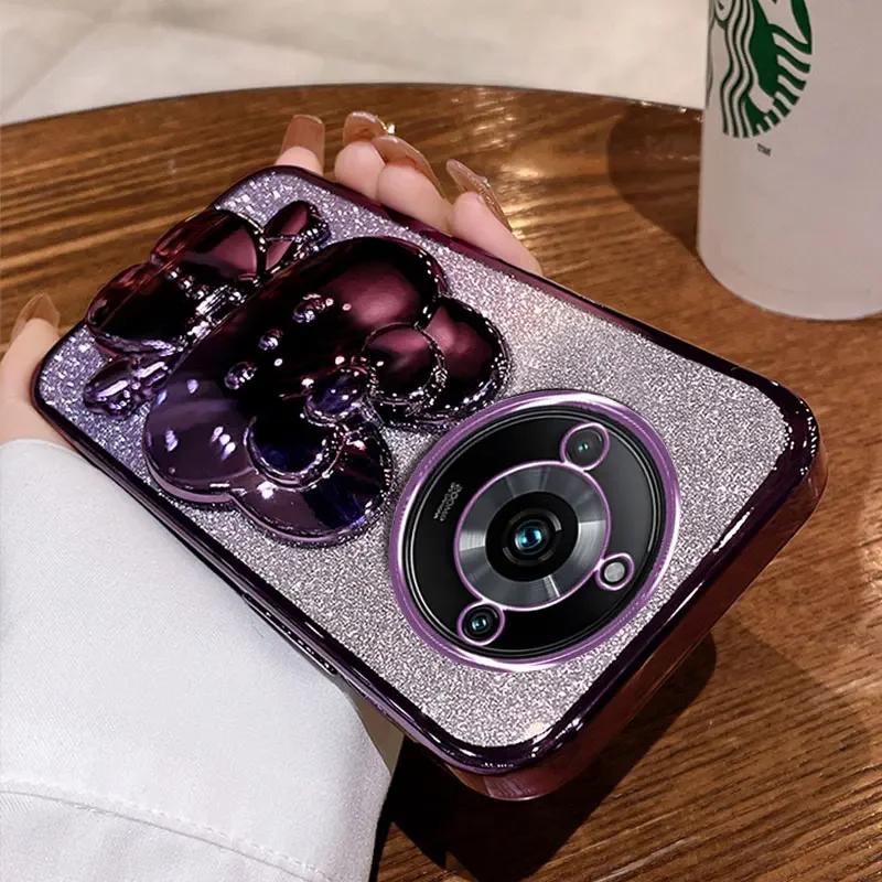 Fashion Glitter Plating Mirror Rabbit Holder Case For Realme 14 13 12 Pro Plus 5G Back Shockproof TPU Protect Soft Cover For Realme12
Fashion Glitter Plating Mirror Rabbit Holder Case For Realme 14 13 12 Pro Plus 5G Back Shockproof TPU Protect Soft Cover For Realme12