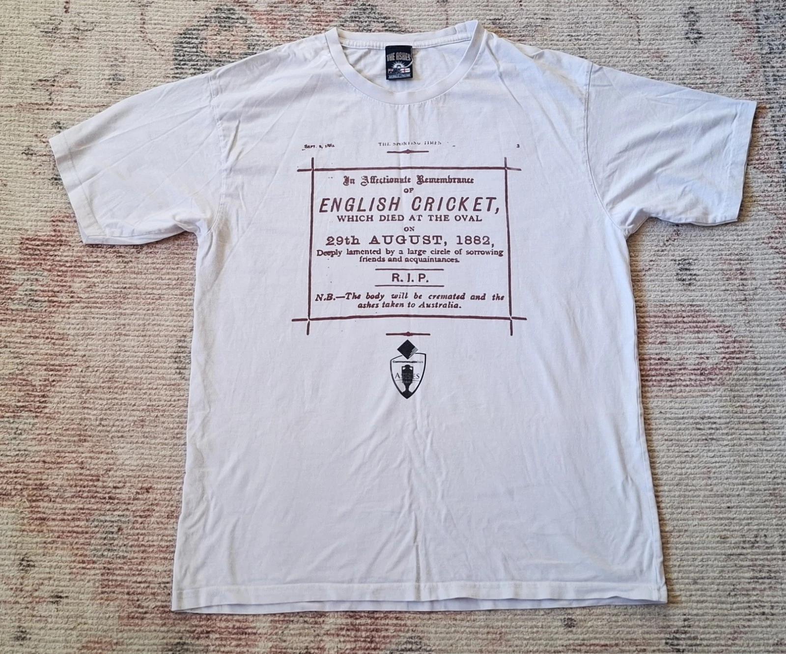 Cricket Australia Ashes T Shirt Mens XL White Cotton Good Clean Condition M
Cricket Australia Ashes T Shirt Mens XL White Cotton Good Clean Condition M