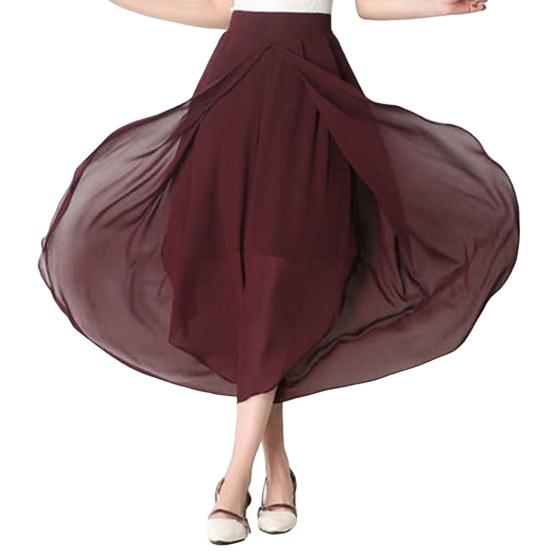 Женские брюки-юбка с разрезом на талии, широкие цветные свободные брюки, однотонные эластичные тонкие марлевые брюки с высокой посадкой M вино красного
Женские брюки-юбка с разрезом на талии, широкие цветные свободные брюки, однотонные эластичные тонкие марлевые брюки с высокой посадкой M вино красного