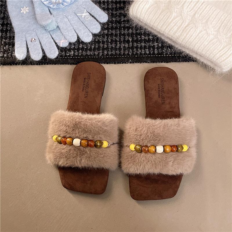 Retro rhinestone thick-soled fluffy slippers outer wear 2025 new small height increase comfortable and lightweight one-pedal slippers 40 хаки
Retro rhinestone thick-soled fluffy slippers outer wear 2025 new small height increase comfortable and lightweight one-pedal slippers 40 хаки