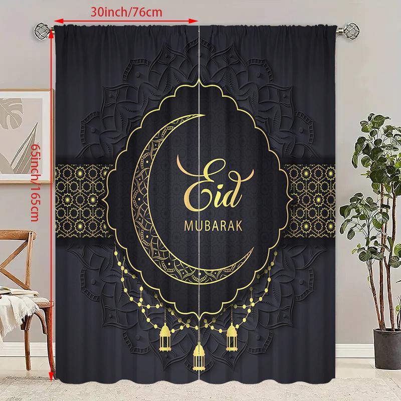 Set Of 2 Golden Ramadan Printed Curtain Polyester Semi Transparent Bedroom Curtains For Decor Made W100*H70(CM)-Grommet top&2PCS
Set Of 2 Golden Ramadan Printed Curtain Polyester Semi Transparent Bedroom Curtains For Decor Made W100*H70(CM)-Grommet top&2PCS